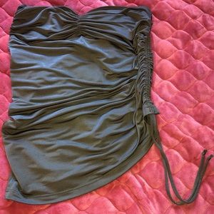 Olive Green Scrunched top